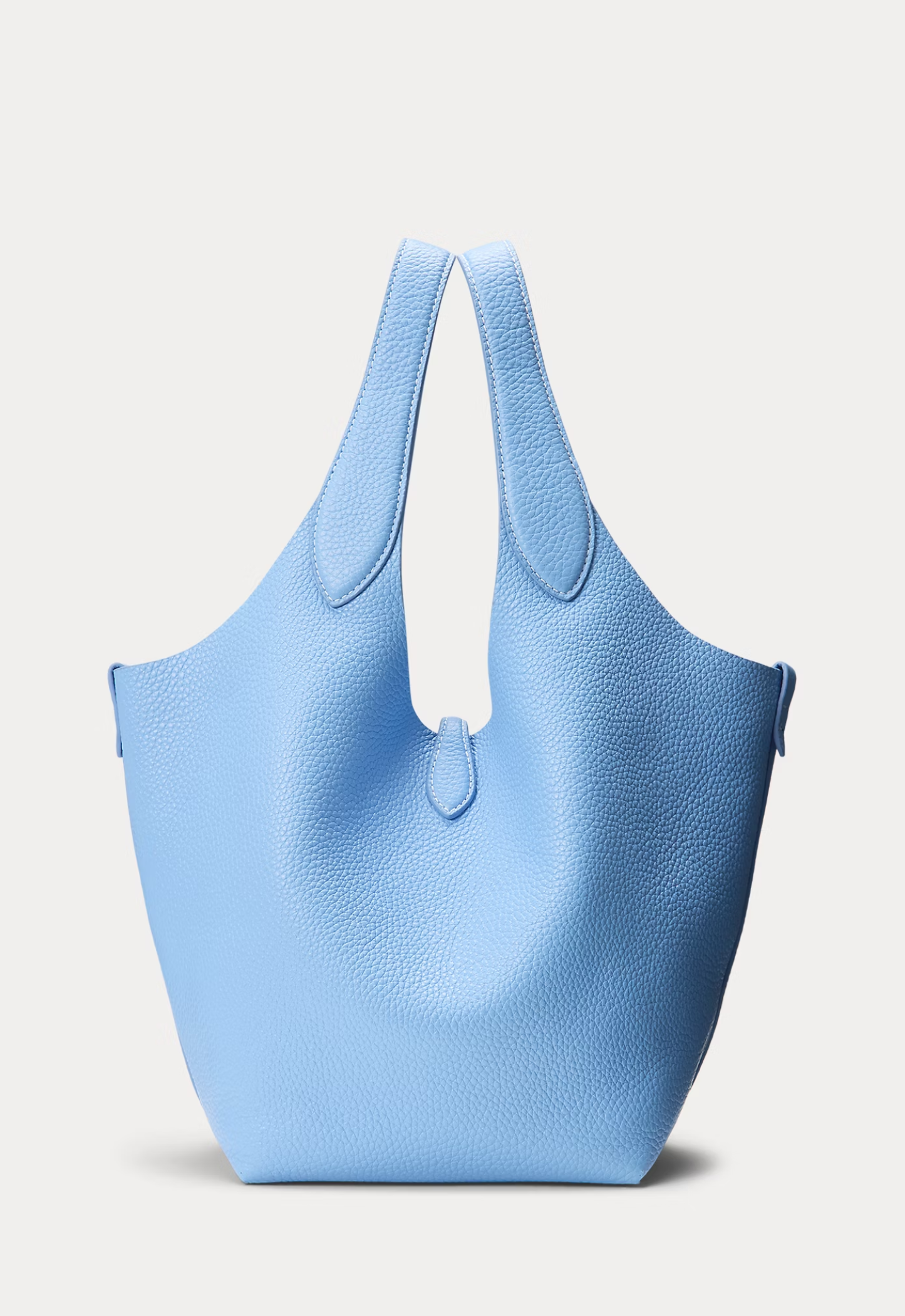 RALPH LAUREN WOMEN Polo Play Leather Tote Baby Blue