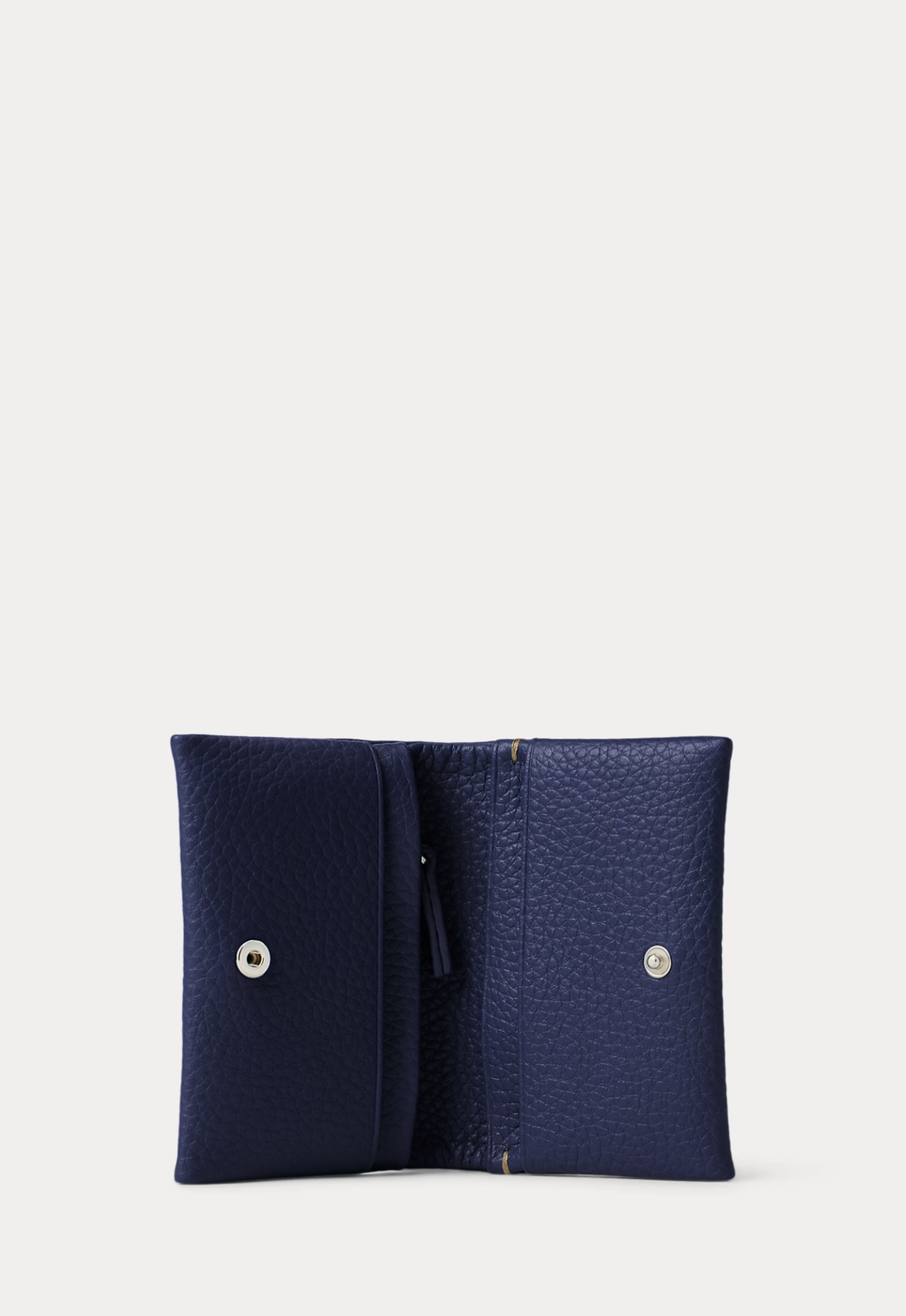 RALPH LAUREN WOMENS Polo Play Leather Snap Card Case Ink