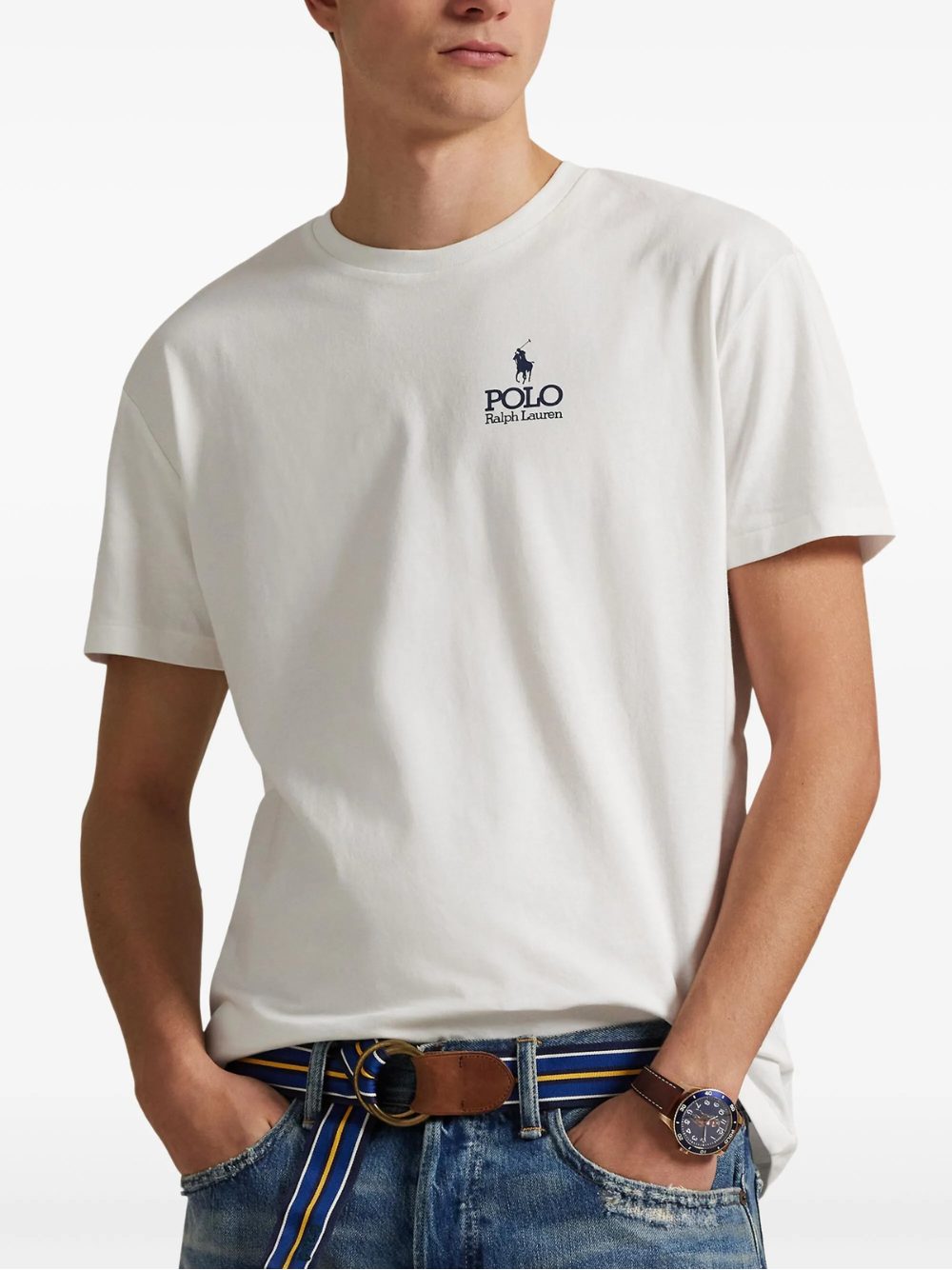 RALPH LAUREN Classic Fit Logo Jersey T-Shirt White