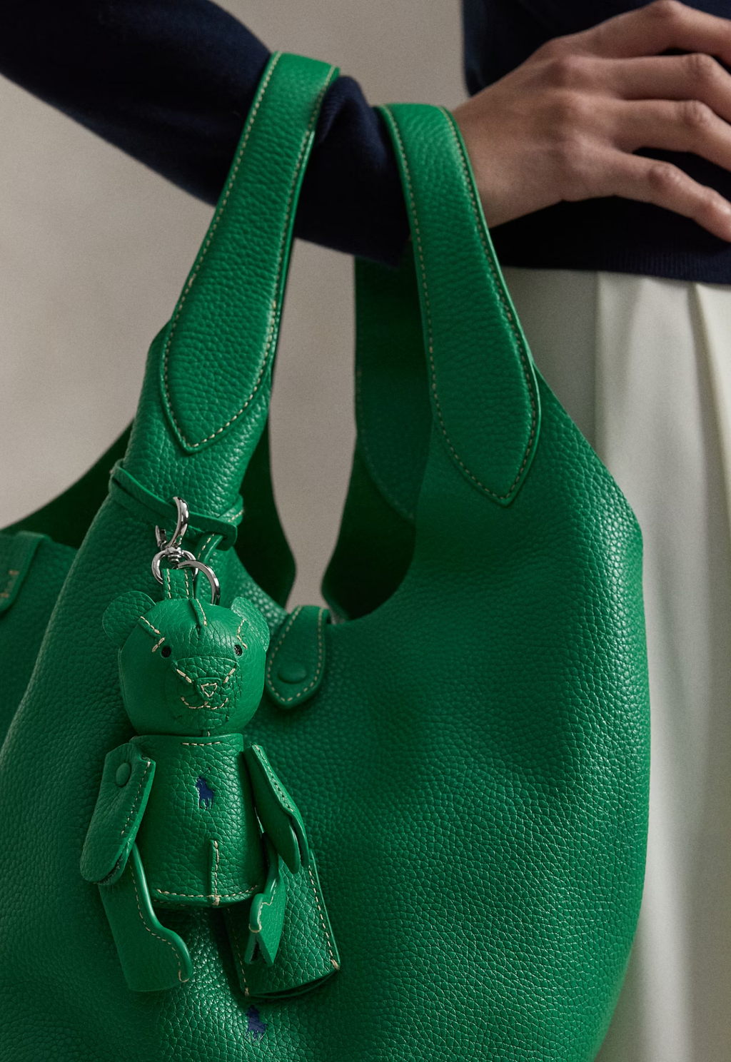 RALPH LAUREN WOMEN Polo Play Leather Tote Parrot