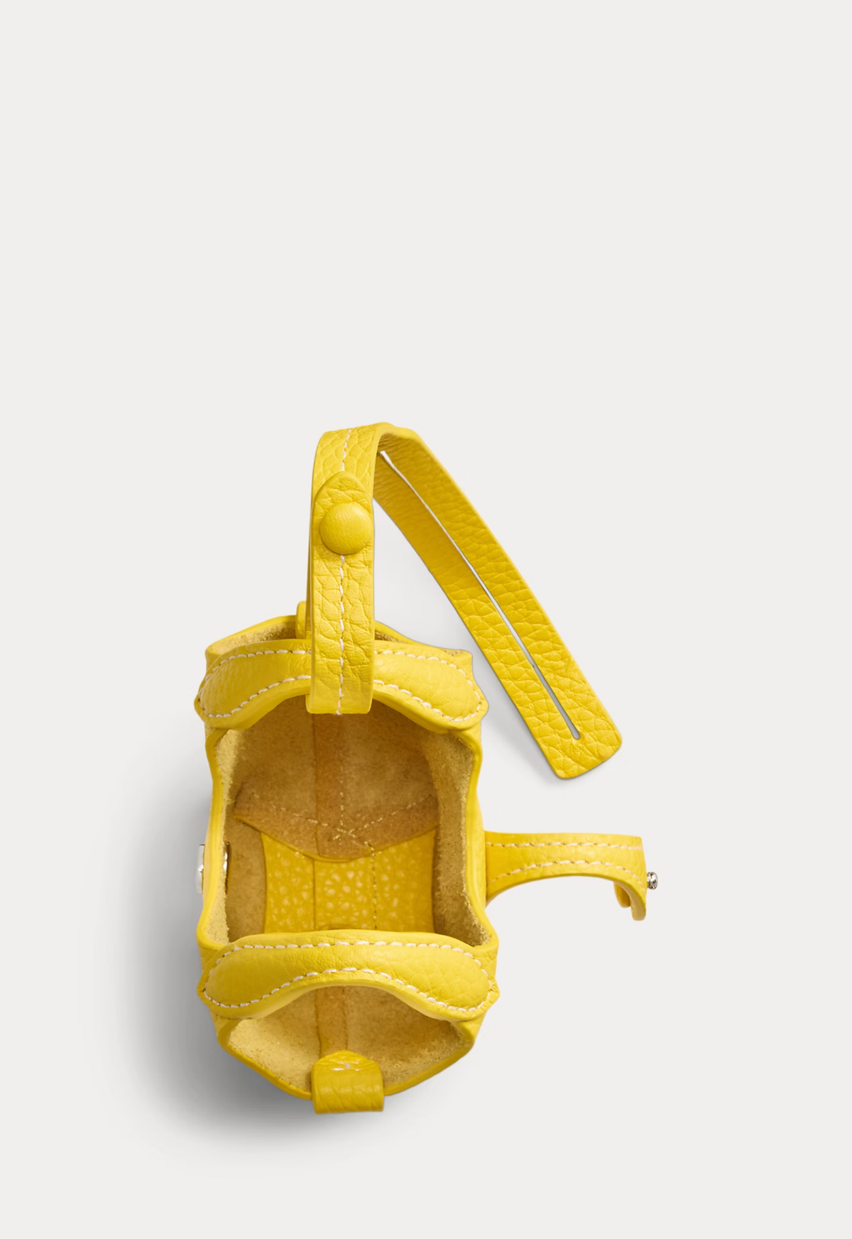 RALPH LAUREN WOMENS Leather Polo Play Bag Charm Canary Yellow