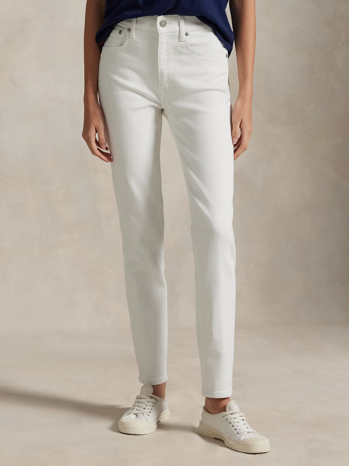 RALPH LAUREN WOMEN Mid-Rise Super-Slim Jeans Amesbury Wash