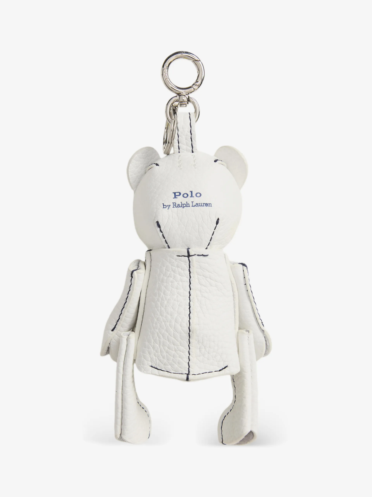 RALPH LAUREN WOMEN Polo Bear Leather Bag Charm White