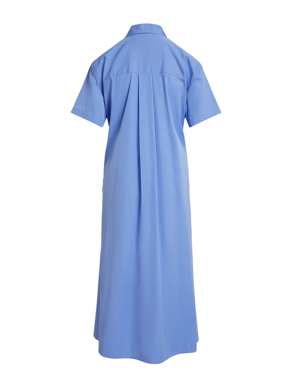 RALPH LAUREN WOMEN Cotton Drawcord Maxi Shirtdress Classic Medium Blue