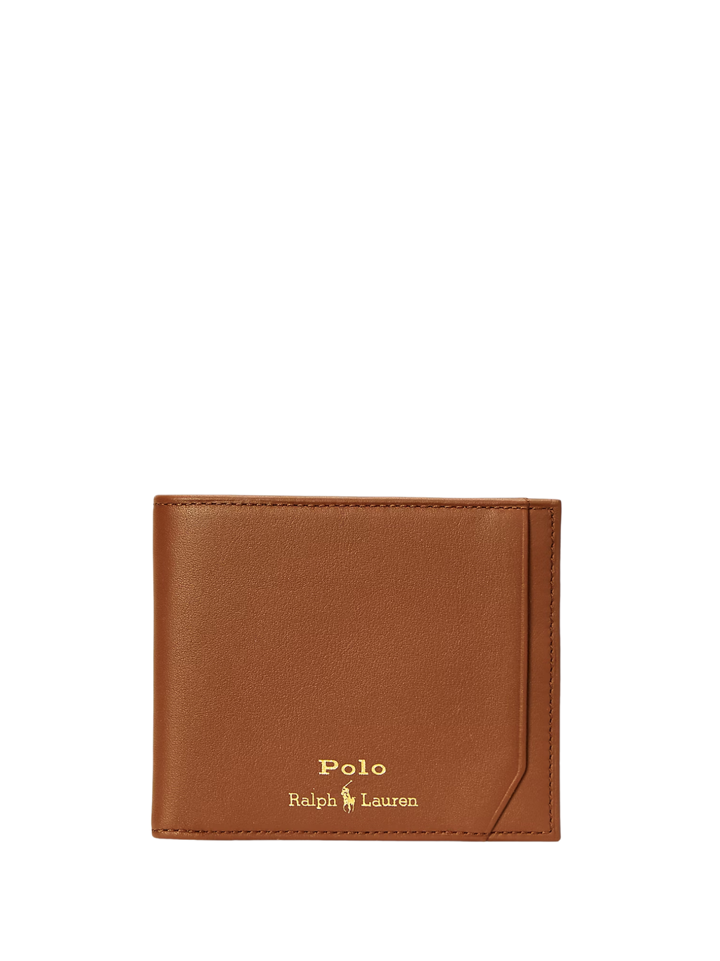 RALPH LAUREN Smooth Leather Billfold Wallet Saddle