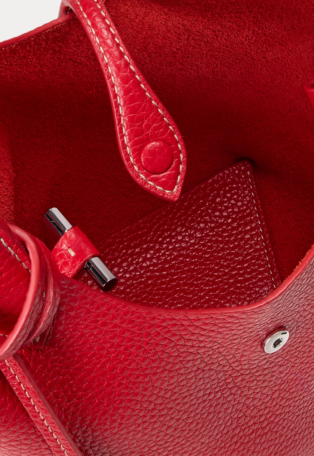 RALPH LAUREN WOMEN Polo Play Leather Small Tote & Crossbody Cherry