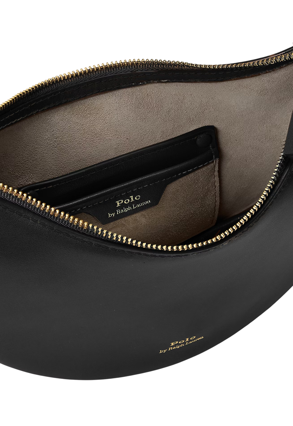 RALPH LAUREN WOMEN Polo ID Leather Mini Chain Bag Black