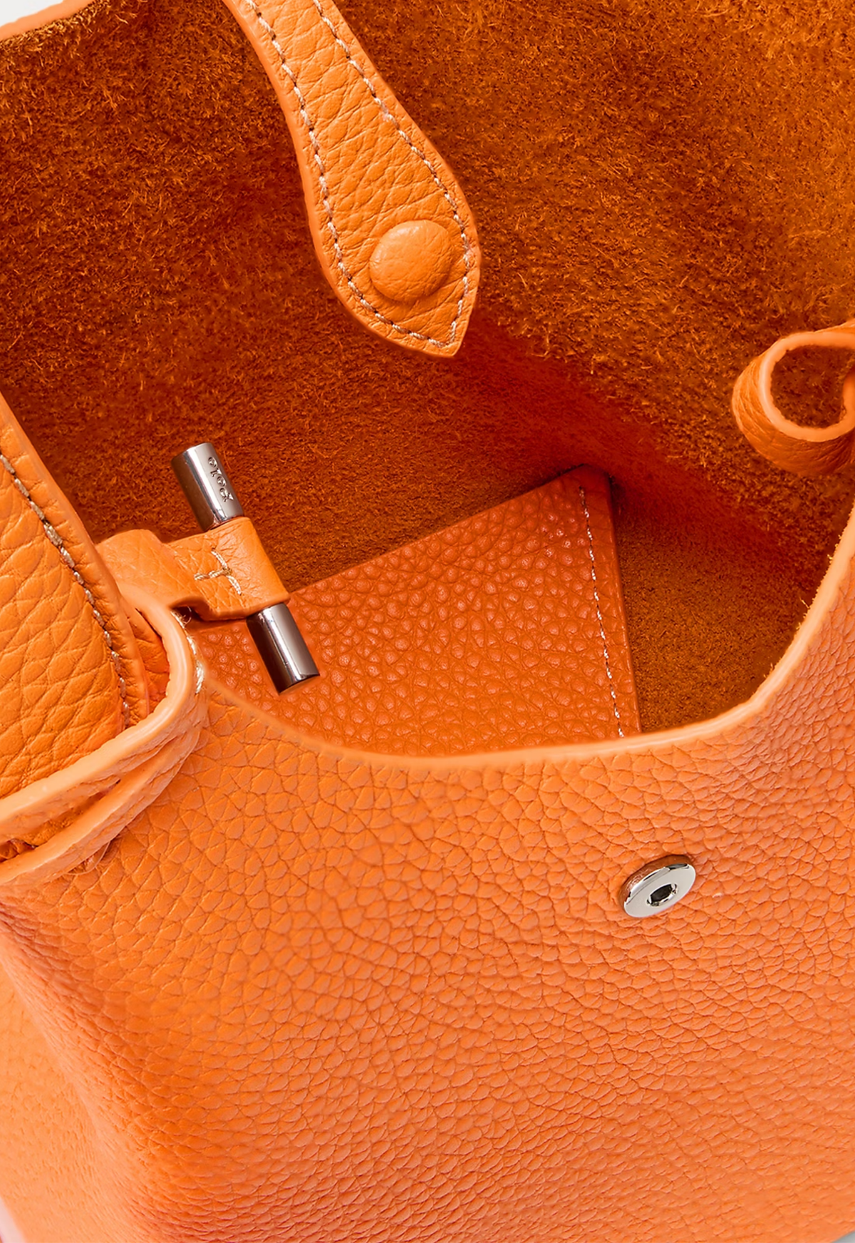 RALPH LAUREN WOMEN Polo Play Leather Small Tote & Crossbody Orange Peel