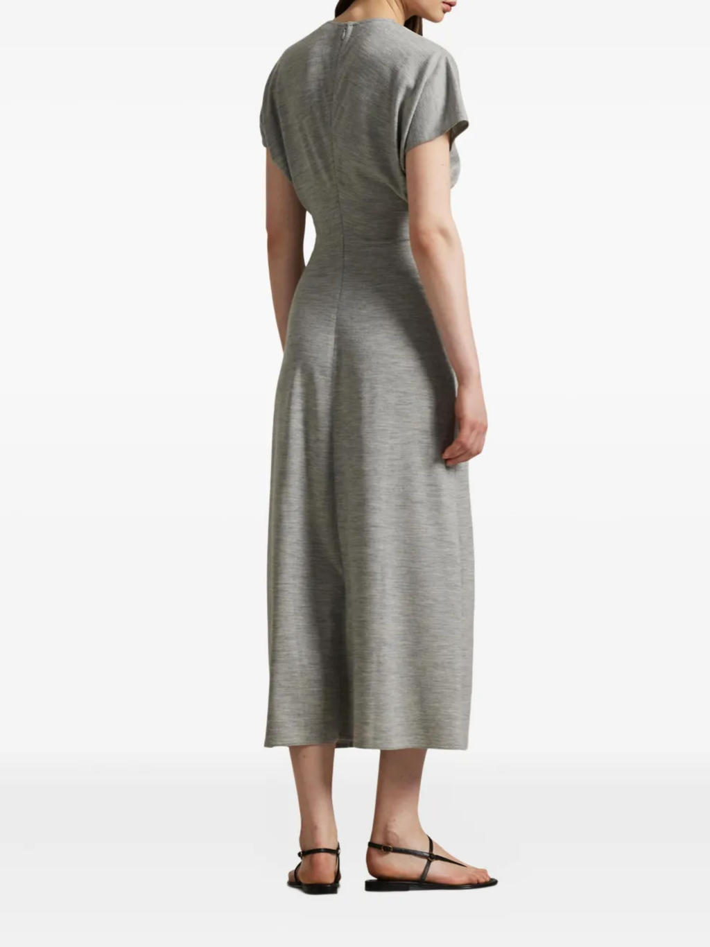 RALPH LAUREN WOMEN Wool-blend Dolman Dress Light Smoke Heather