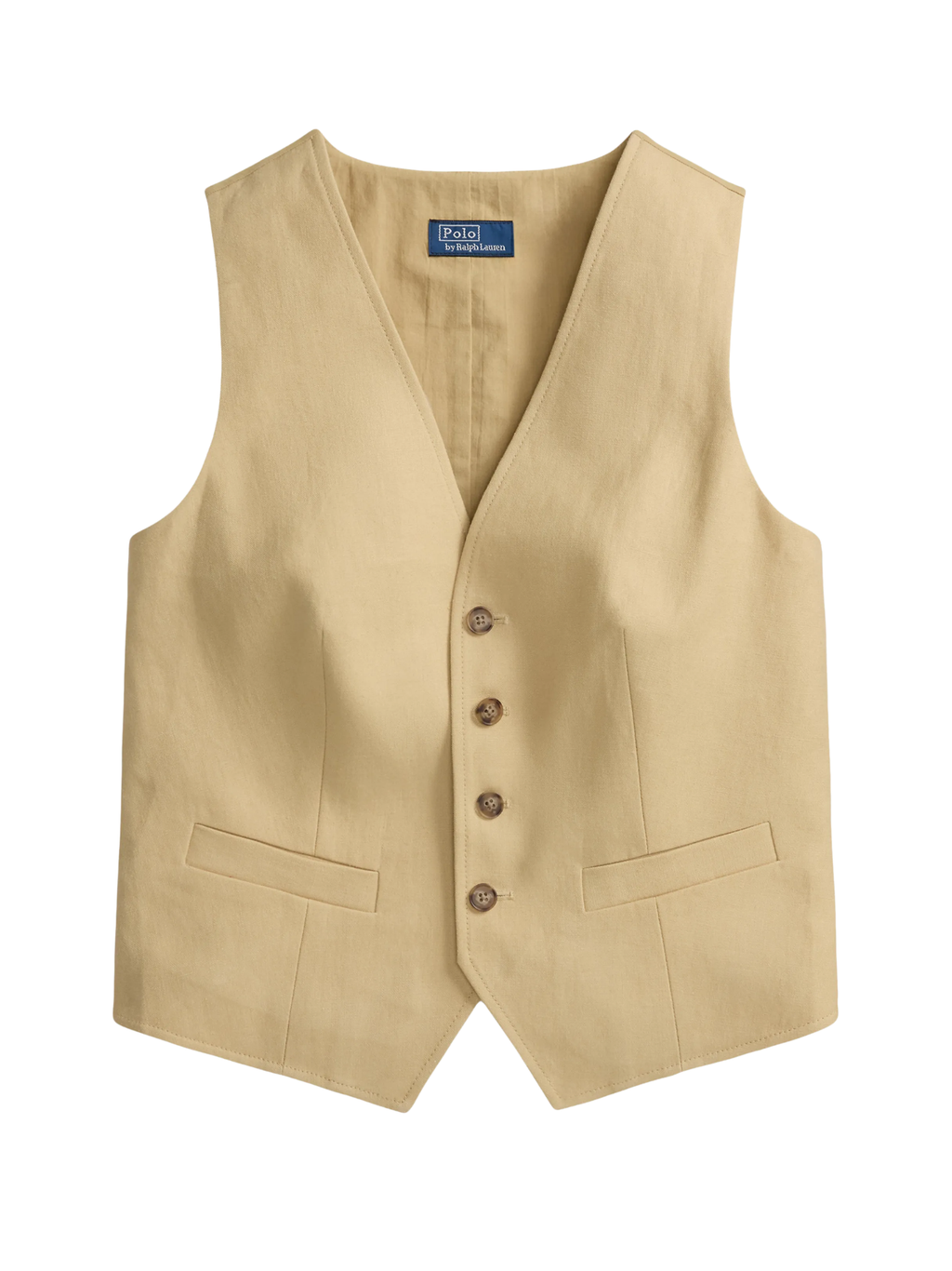 RALPH LAUREN WOMEN Hemp Vest Dune Tan