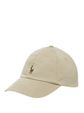 RALPH LAUREN WOMEN Stretch Cotton Twill Pony Ball Cap Khaki Tan