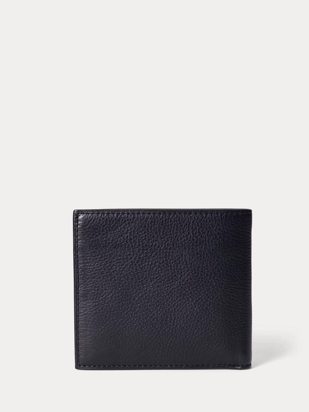 RALPH LAUREN Pebbled Leather Billfold Coin Wallet Black