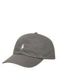 RALPH LAUREN WOMEN The Iconic Cotton Chino Ball Cap Perfect Grey/White
