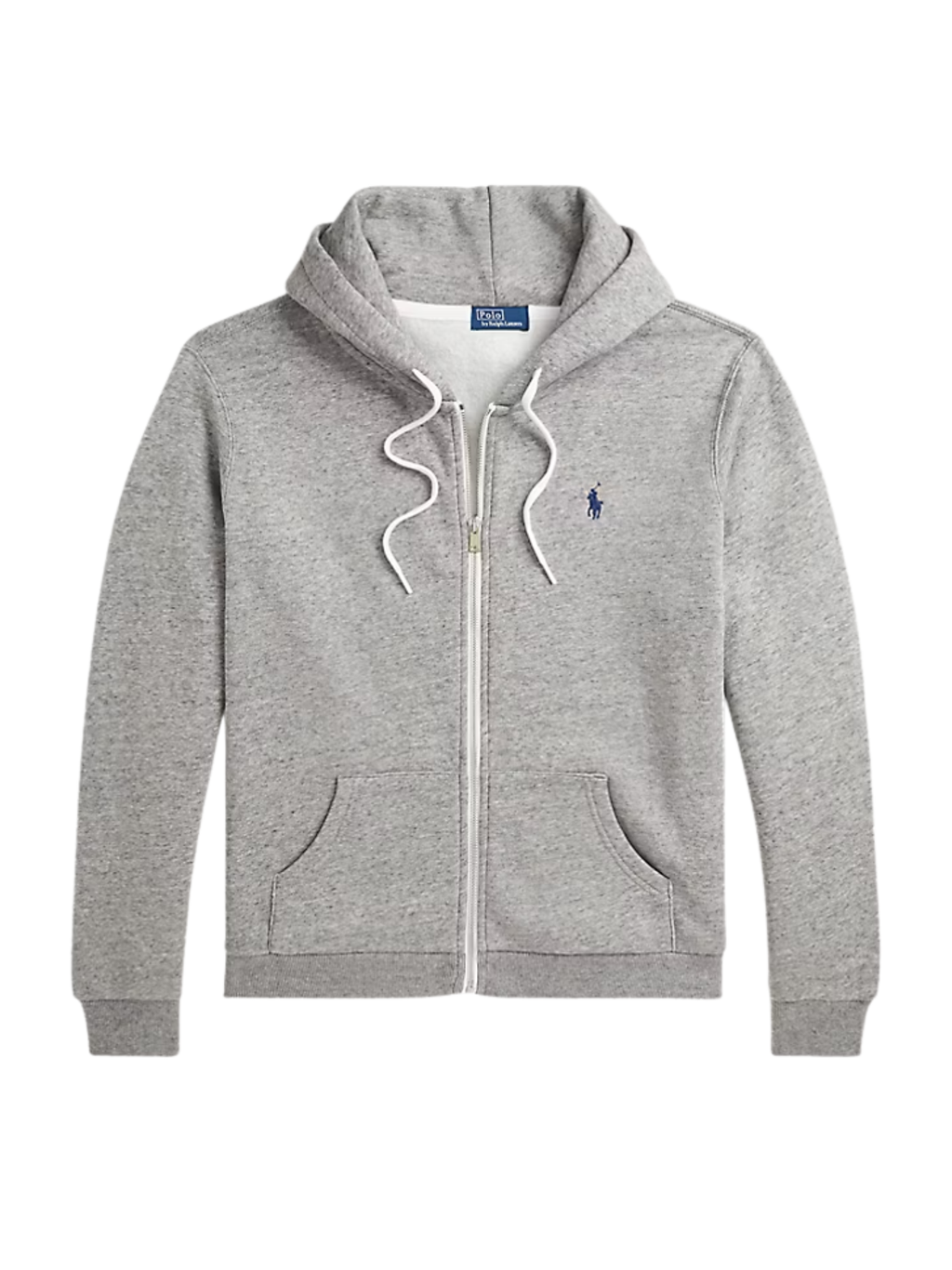 RALPH LAUREN WOMEN Fleece Full-Zip Hoodie Dark Vintage Heather