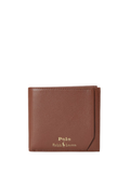 RALPH LAUREN Smooth Leather Billfold Coin Wallet Saddle