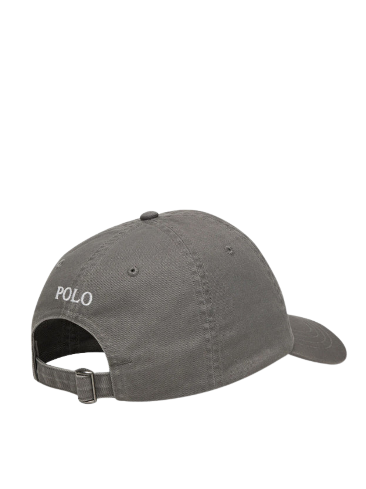 RALPH LAUREN WOMEN The Iconic Cotton Chino Ball Cap Perfect Grey/White