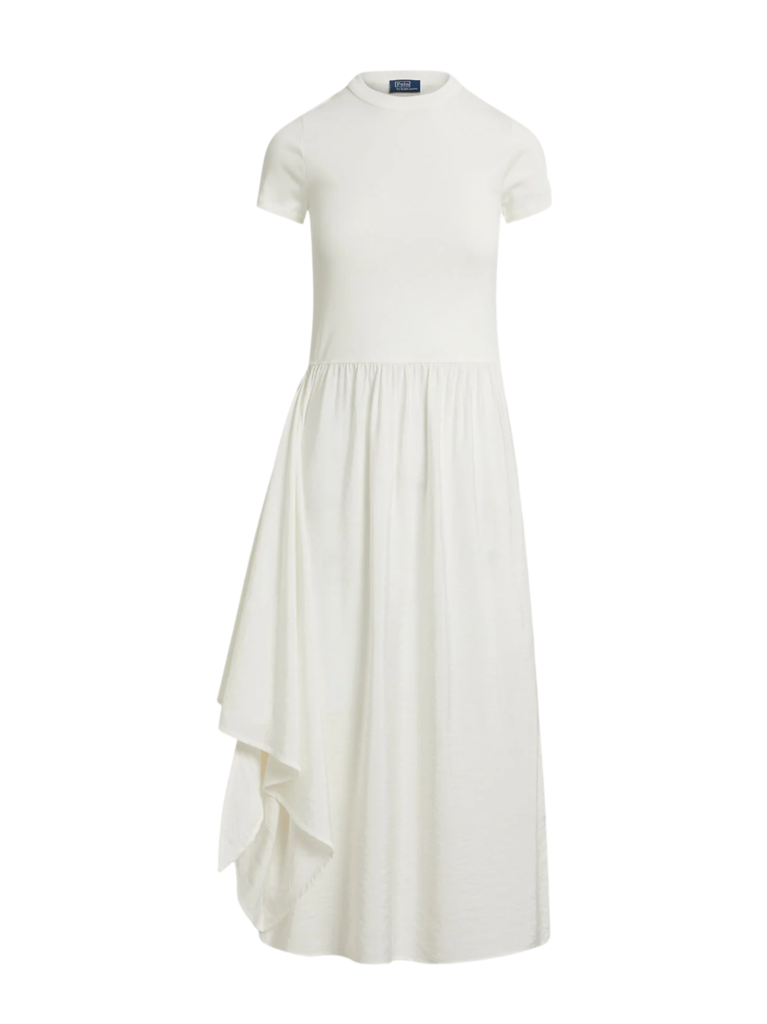 RALPH LAUREN WOMEN Faux-Wrap Tee Dress White