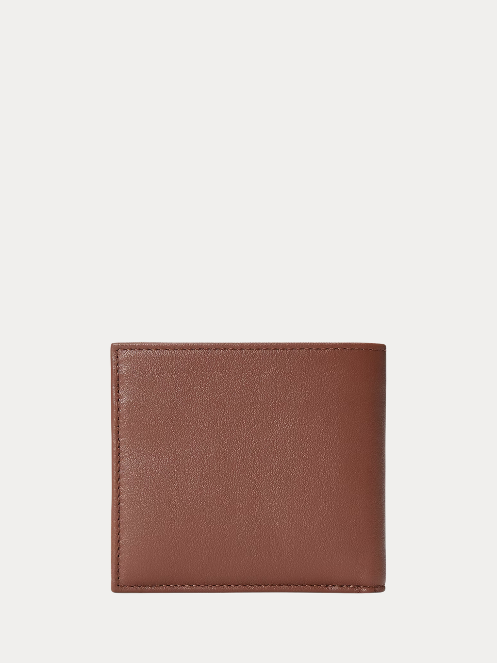 RALPH LAUREN Smooth Leather Billfold Coin Wallet Saddle